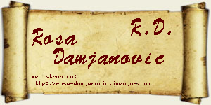 Rosa Damjanović vizit kartica